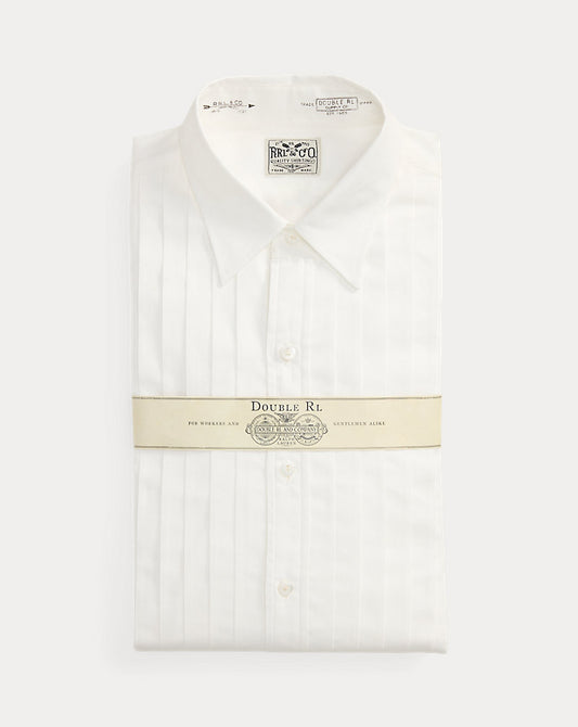 Slim Fit French Cuff Tuxedo Shirt White