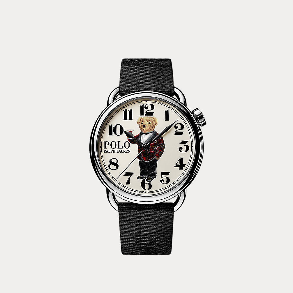 42 MM Tartan Polo Bear Steel White Dial