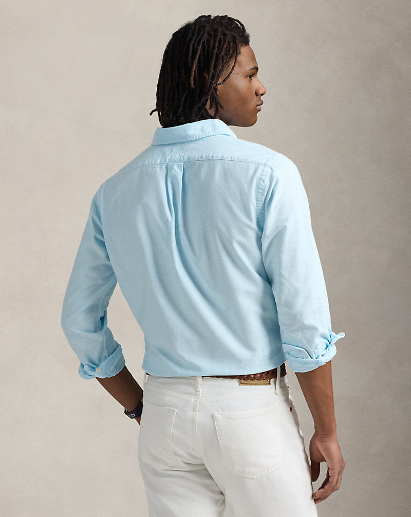 Custom Fit Mineral-Dyed Oxford Shirt Sky